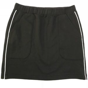 Lacoste Black & White Striped Sport Mini Skirt